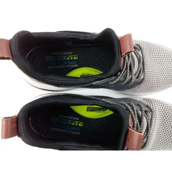 Skechers 3.0 Cicada Shoes Air-Cooled Memory Foam Gray Slip Ons Men’s Size 7.5 - Picture 9 of 11